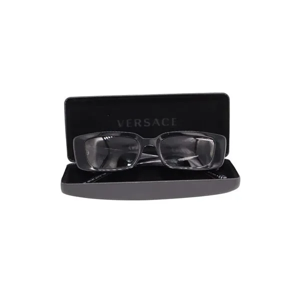 Versace Virtus Rectangular Sunglasses In Black Acetate - Picture 7 of 7